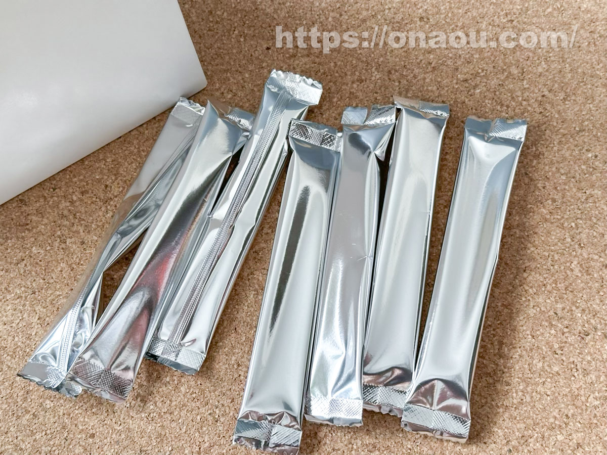 無印スティックローション（50本入）の開封写真