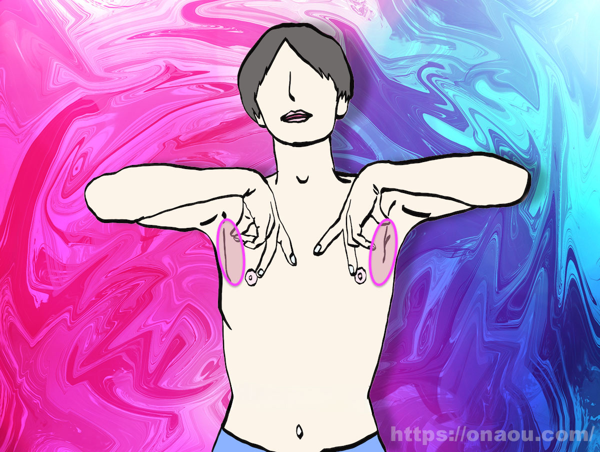 スペンス乳腺を同時に刺激する